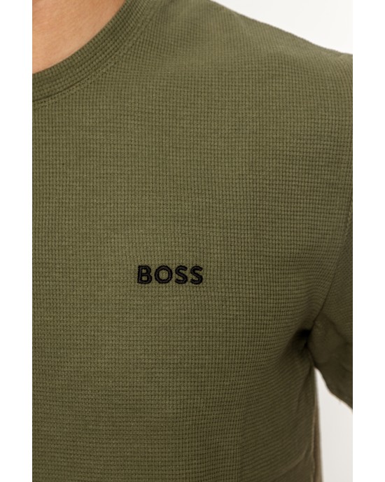 T-Shirt Boss χακί ΚΟΝΤΟΜΑΝΙΚΕΣ