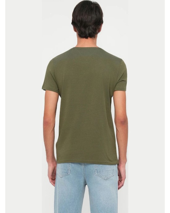 T-shirt Tommy Jeans χακί ΚΟΝΤΟΜΑΝΙΚΕΣ