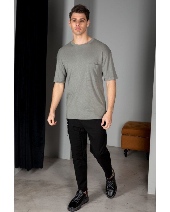 T-shirt Vittorio Χακί T-shirt Vittorio Χακί