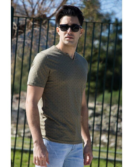 T-shirt Jack n Jones χακί T-shirt Jack n Jones χακί