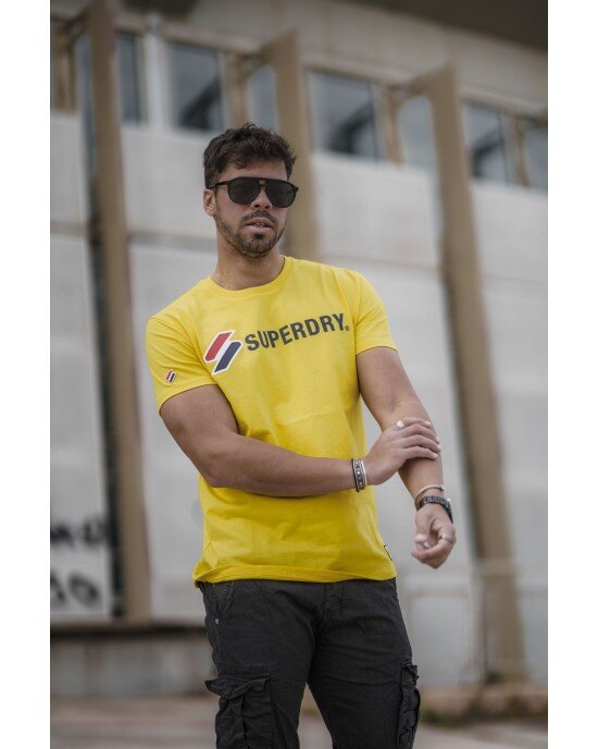 T-shirt SUPERDRY κίτρινο T-shirt SUPERDRY κίτρινο