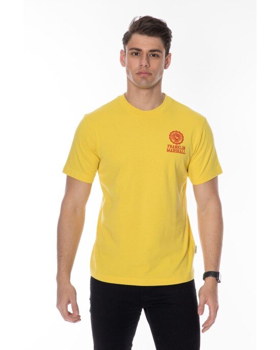 T-shirt Franklin Marshall Κίτρινο T-shirt Franklin Marshall Κίτρινο