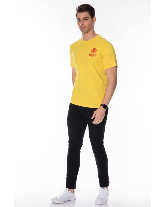 T-shirt Franklin Marshall Κίτρινο T-shirt Franklin Marshall Κίτρινο