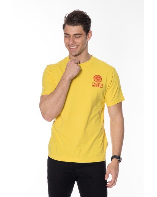 T-shirt Franklin Marshall Κίτρινο T-shirt Franklin Marshall Κίτρινο