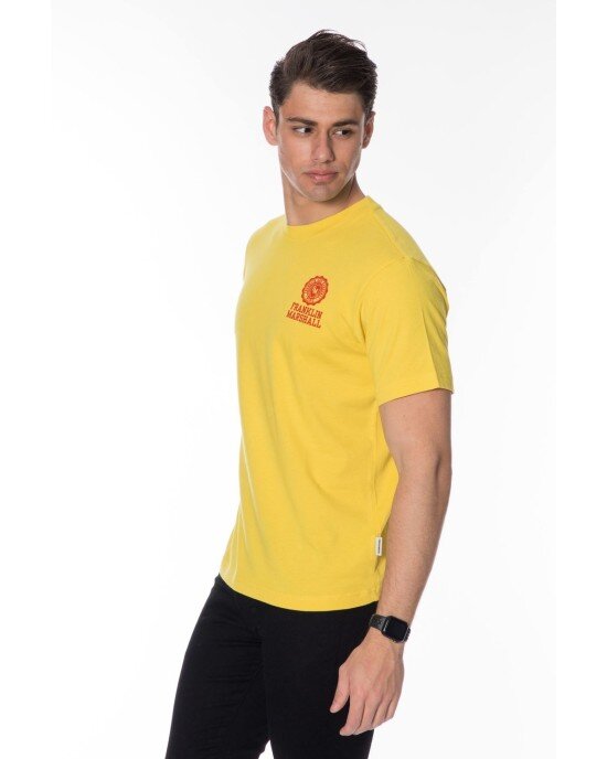 T-shirt Franklin Marshall Κίτρινο T-shirt Franklin Marshall Κίτρινο