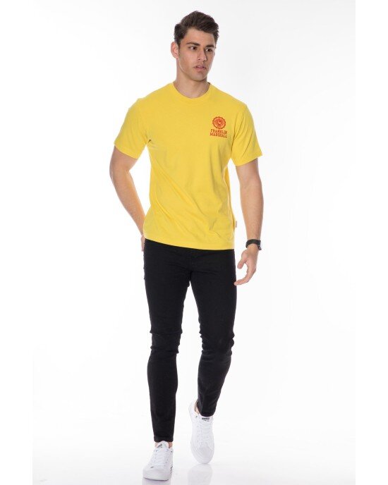 T-shirt Franklin Marshall Κίτρινο T-shirt Franklin Marshall Κίτρινο