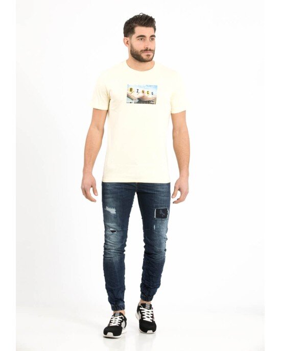 T-shirt Jack n Jones κίτρινο