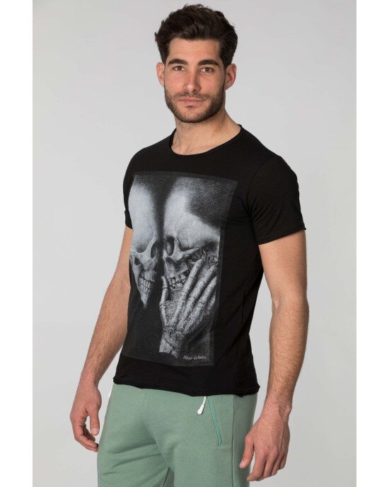 T-shirt New Wave μαύρο T-shirt New Wave μαύρο