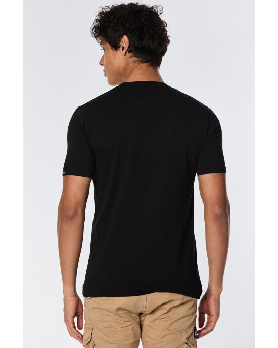 T-Shirt Henry Μαύρο T-Shirt Henry Μαύρο