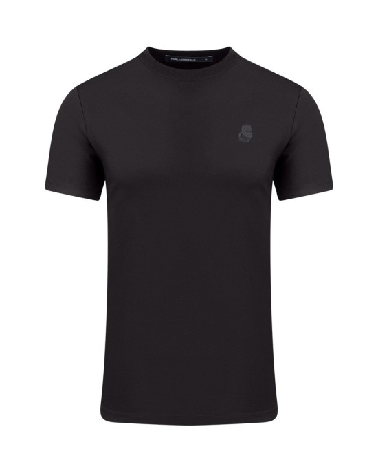 T-shirt Karl Lagerfeld μαύρο ΚΟΝΤΟΜΑΝΙΚΕΣ