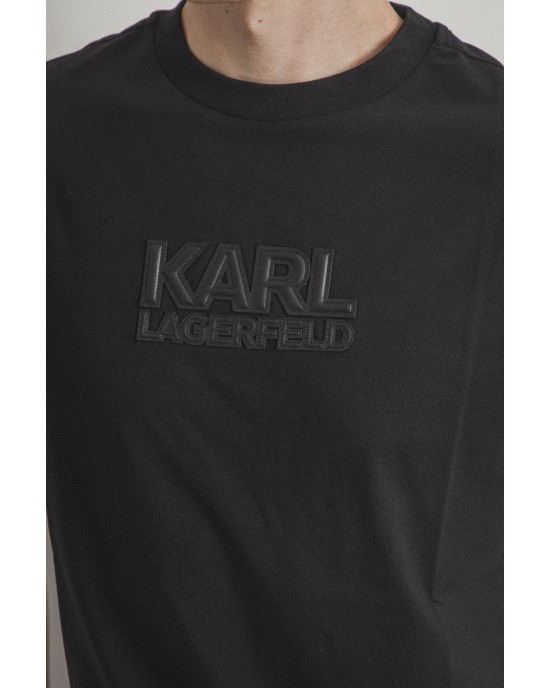 T-shirt Karl Lagerfeld μαύρο ΚΟΝΤΟΜΑΝΙΚΕΣ