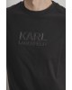 T-shirt Karl Lagerfeld μαύρο ΚΟΝΤΟΜΑΝΙΚΕΣ