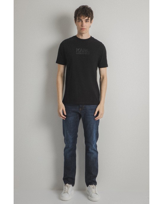 T-shirt Karl Lagerfeld μαύρο ΚΟΝΤΟΜΑΝΙΚΕΣ