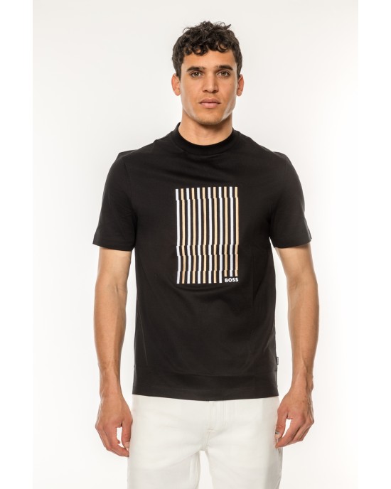 T-Shirt Boss μαύρο ΚΟΝΤΟΜΑΝΙΚΕΣ