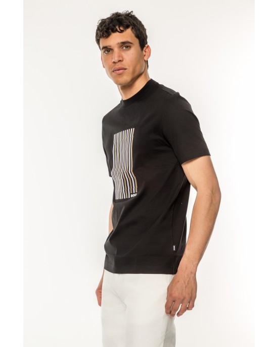 T-Shirt Boss μαύρο ΚΟΝΤΟΜΑΝΙΚΕΣ