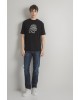 T-shirt Karl Lagerfeld μαύρο ΚΟΝΤΟΜΑΝΙΚΕΣ