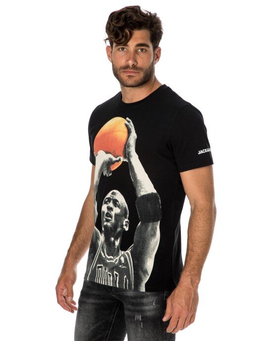 T-shirt Jack n Jones μαύρο T-shirt Jack n Jones μαύρο