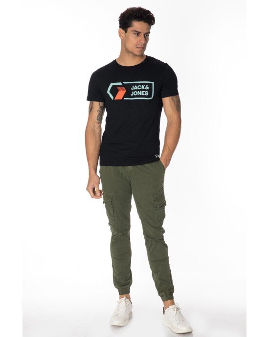 T-shirt Jack n Jones μαύρο T-shirt Jack n Jones μαύρο