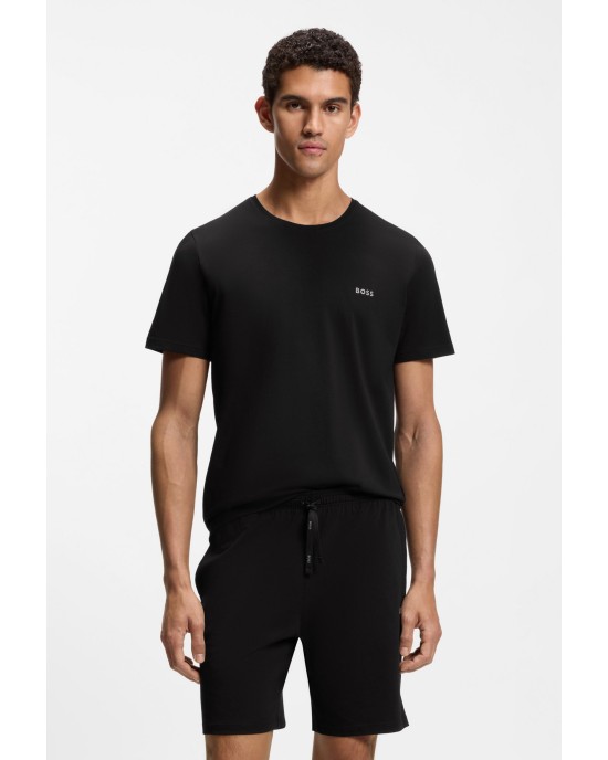 T-Shirt Boss μαύρο ΚΟΝΤΟΜΑΝΙΚΕΣ