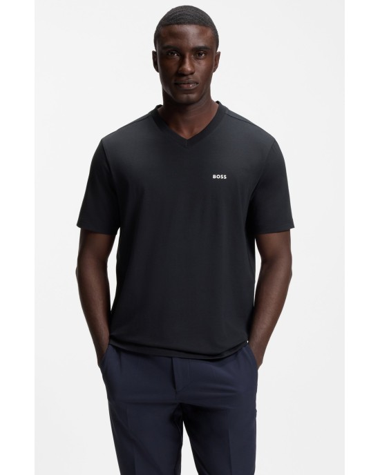 T-Shirt Boss μαύρο ΚΟΝΤΟΜΑΝΙΚΕΣ