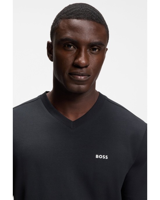 T-Shirt Boss μαύρο ΚΟΝΤΟΜΑΝΙΚΕΣ