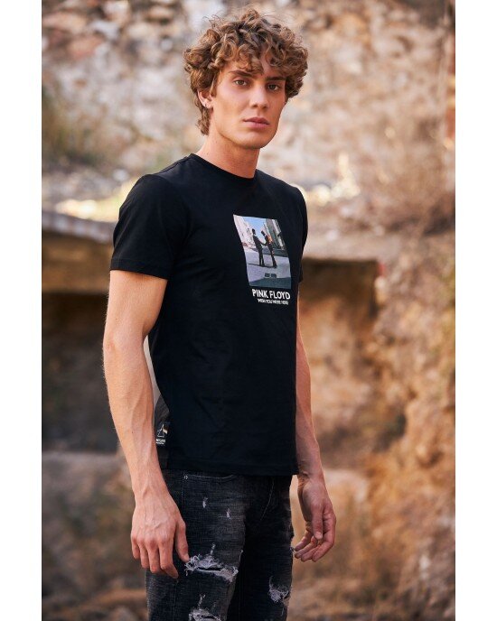 T-shirt Antony Morato μαύρο ΚΟΝΤΟΜΑΝΙΚΕΣ