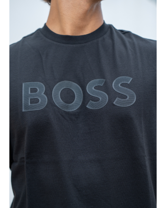 T-Shirt Boss μαύρο ΚΟΝΤΟΜΑΝΙΚΕΣ