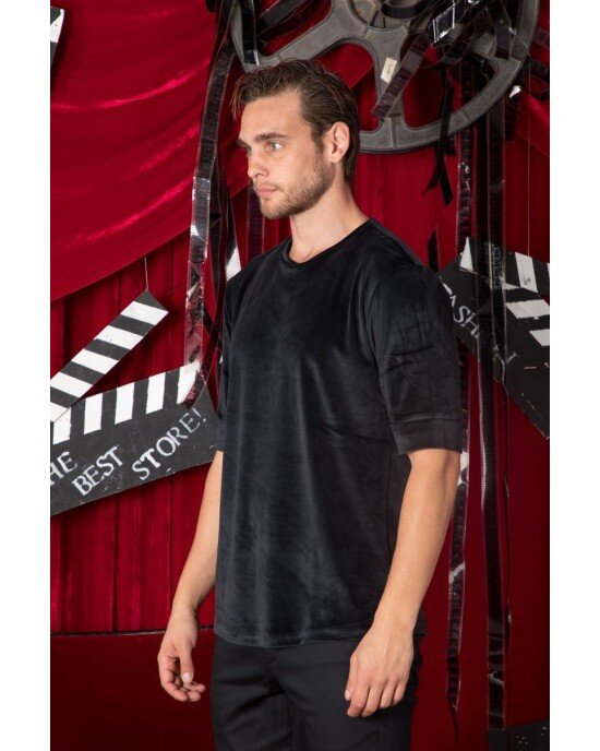 T-shirt Vittorio μαύρο T-shirt Vittorio μαύρο
