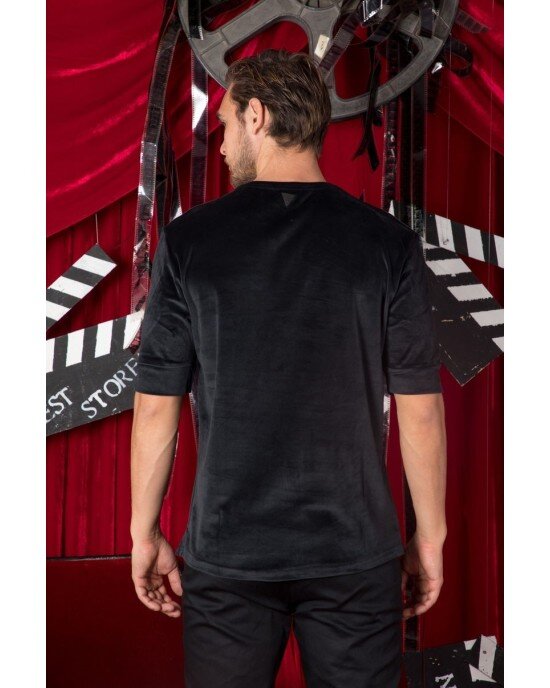T-shirt Vittorio μαύρο T-shirt Vittorio μαύρο