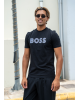 T-Shirt Boss μαύρο ΚΟΝΤΟΜΑΝΙΚΕΣ