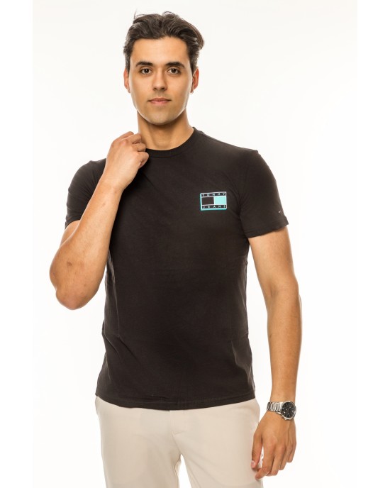 T-shirt Tommy Jeans μαύρο ΚΟΝΤΟΜΑΝΙΚΕΣ