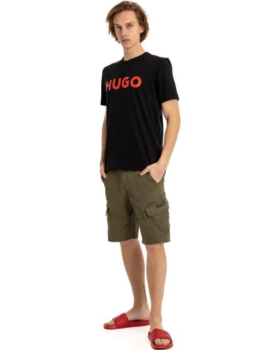 T-Shirt Hugo μαύρο ΚΟΝΤΟΜΑΝΙΚΕΣ