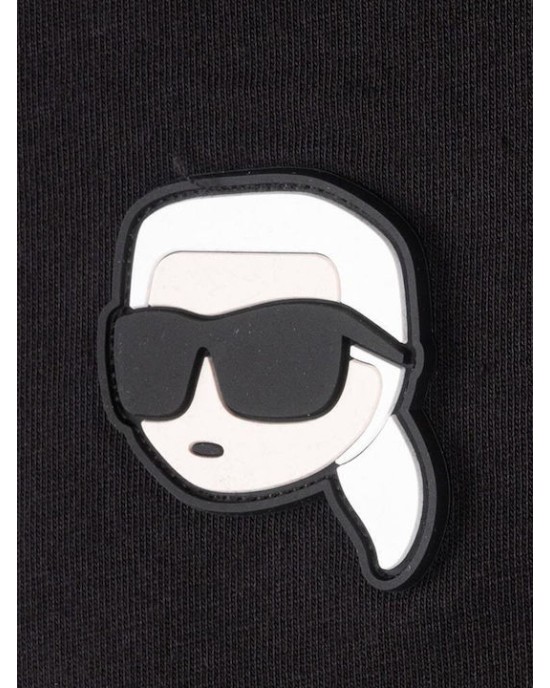T-shirt Karl Lagerfeld μαύρο ΚΟΝΤΟΜΑΝΙΚΕΣ
