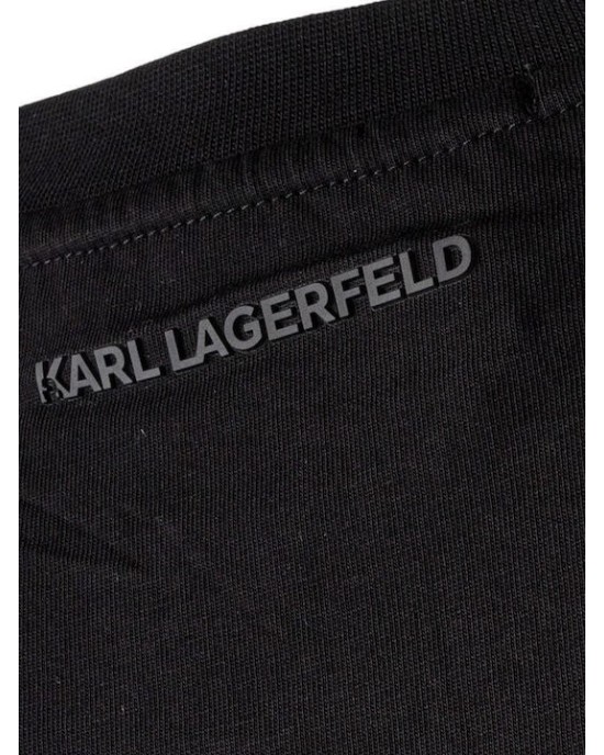 T-shirt Karl Lagerfeld μαύρο ΚΟΝΤΟΜΑΝΙΚΕΣ