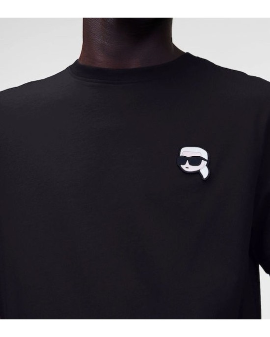 T-shirt Karl Lagerfeld μαύρο ΚΟΝΤΟΜΑΝΙΚΕΣ
