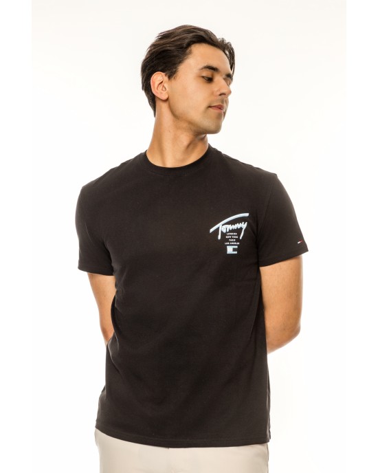 T-shirt Tommy Jeans μαύρο ΚΟΝΤΟΜΑΝΙΚΕΣ