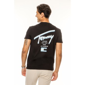 T-shirt Tommy Jeans μαύρο T-shirt Tommy Jeans μαύρο