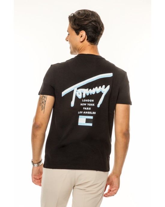 T-shirt Tommy Jeans μαύρο ΚΟΝΤΟΜΑΝΙΚΕΣ