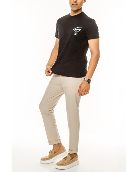 T-shirt Tommy Jeans μαύρο ΚΟΝΤΟΜΑΝΙΚΕΣ