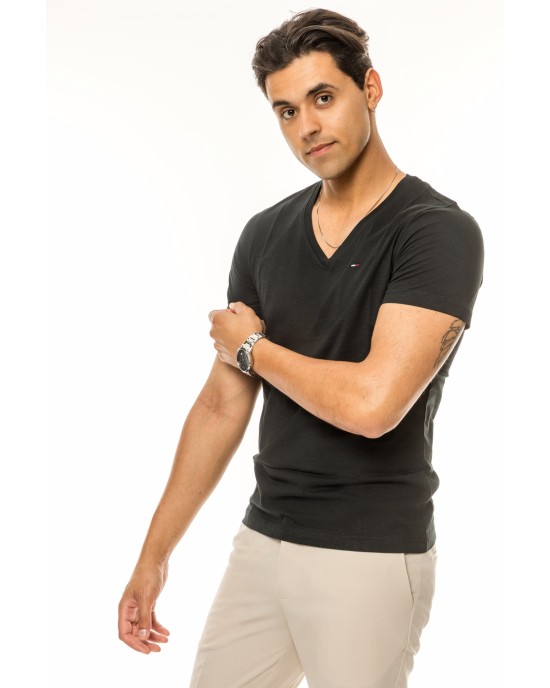T-shirt Tommy Jeans μαύρο ΚΟΝΤΟΜΑΝΙΚΕΣ