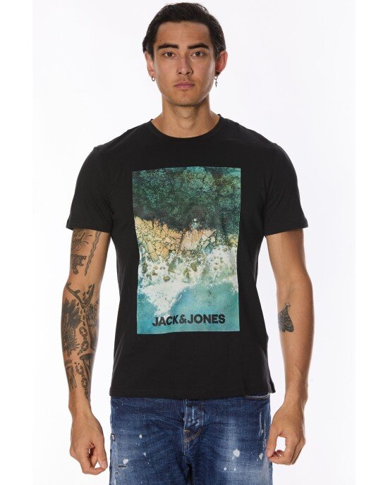 T-shirt Jack n Jones μαύρο T-shirt Jack n Jones μαύρο