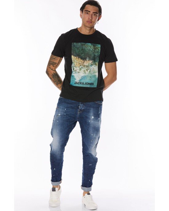 T-shirt Jack n Jones μαύρο T-shirt Jack n Jones μαύρο