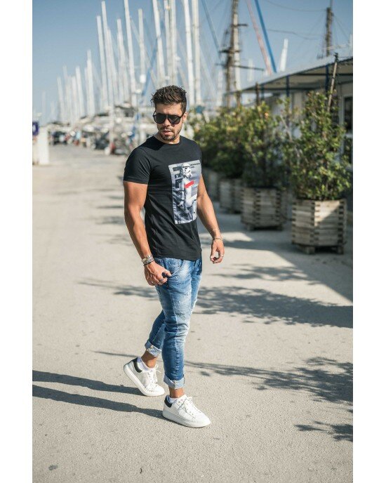 T-Shirt Rebel μαύρο T-Shirt Rebel μαύρο