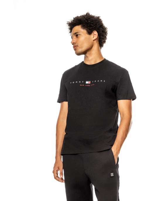 T-shirt Tommy Jeans μαύρη ΚΟΝΤΟΜΑΝΙΚΕΣ