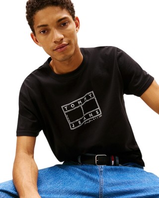 T-shirt Tommy Jeans μαύρο