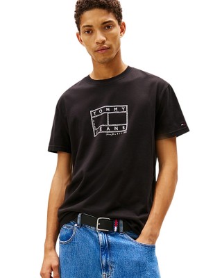 T-shirt Tommy Jeans μαύρο