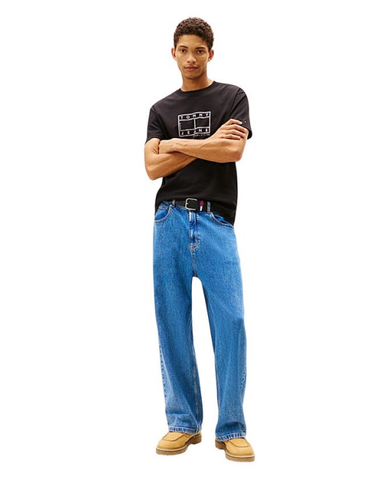 T-shirt Tommy Jeans μαύρο ΚΟΝΤΟΜΑΝΙΚΕΣ