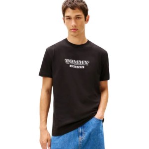 T-shirt Tommy Jeans μαύρο