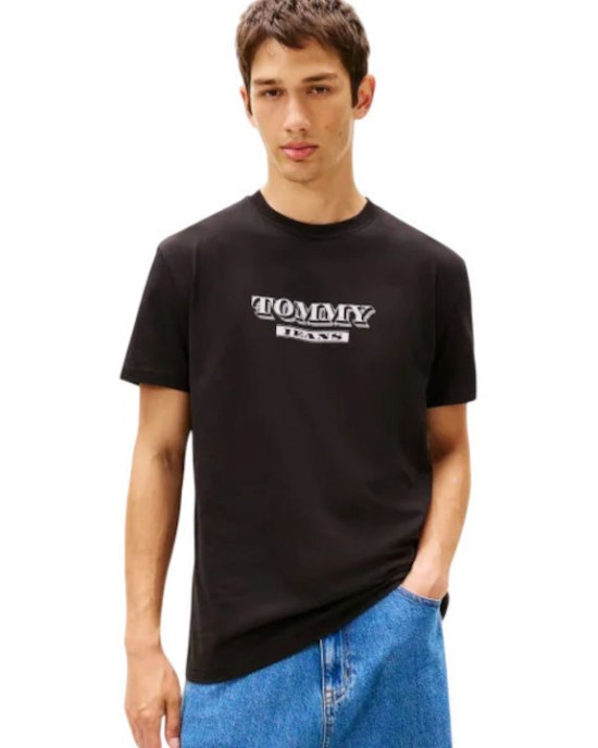 T-shirt Tommy Jeans μαύρο ΚΟΝΤΟΜΑΝΙΚΕΣ