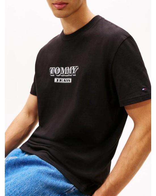 T-shirt Tommy Jeans μαύρο ΚΟΝΤΟΜΑΝΙΚΕΣ